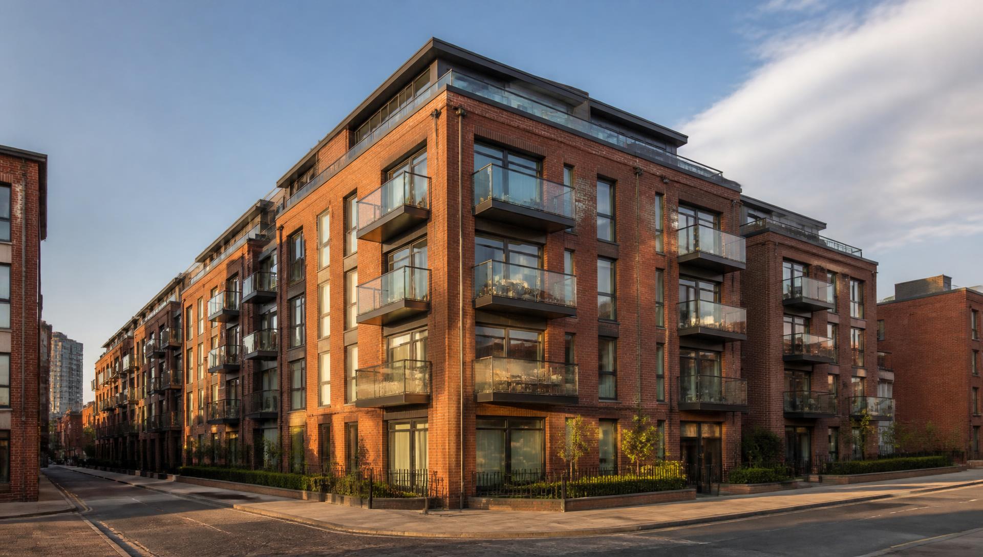 Modern residential apartment development in Birmingham
